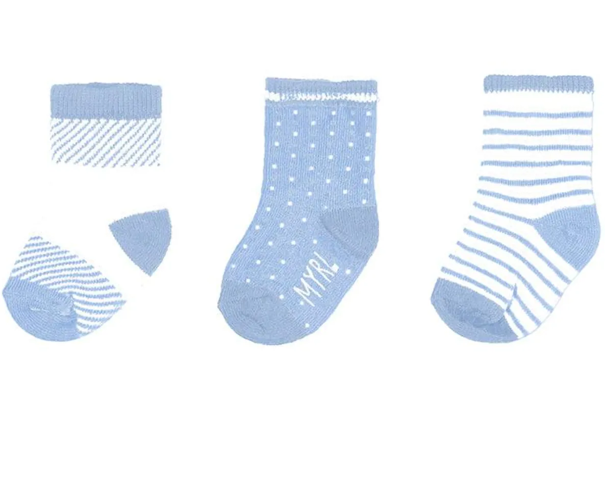 Mayoral 9362  3 pack of Socks Sky Blue