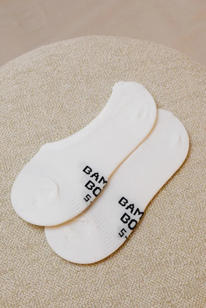 Men's Hidden Bamboo Socks 2 Pack - White