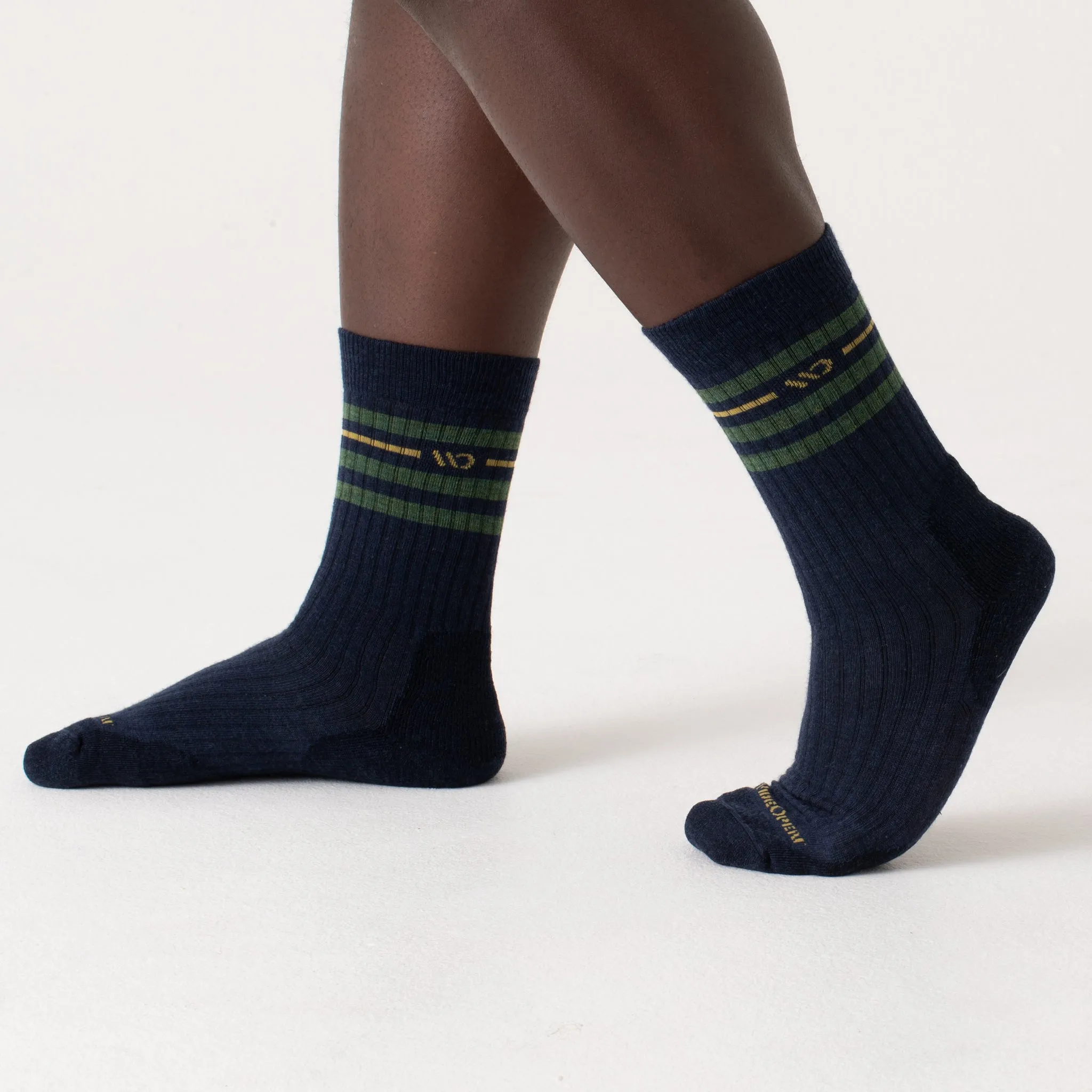 Men's Vintage Stripe Midweight Crew Sock