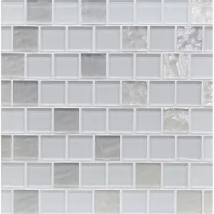 Mist Mixed, 1-1/2" x 1-1/2" - Glass Tile