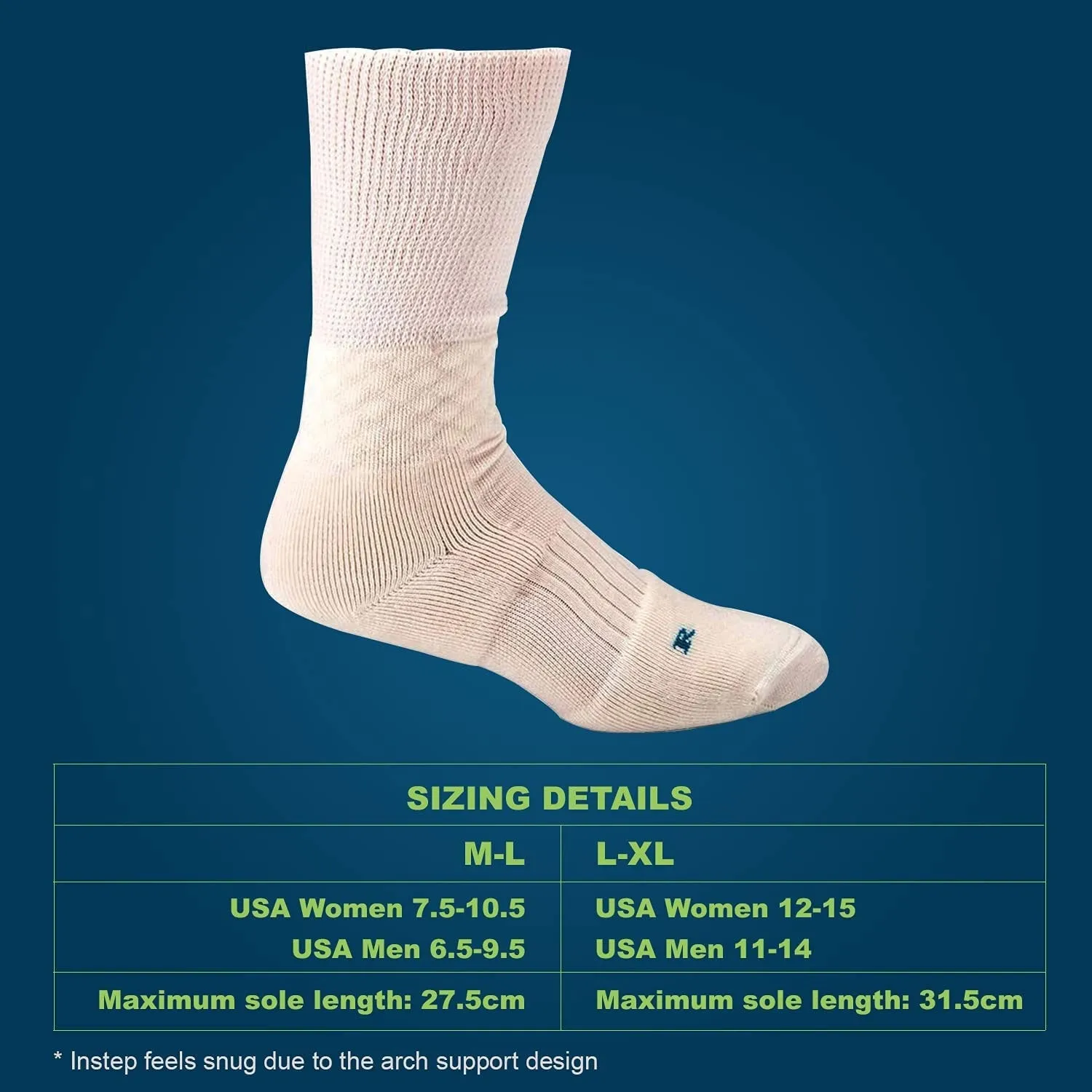 Nerve Spa Tall Diabetic Socks for Men -2 pairs