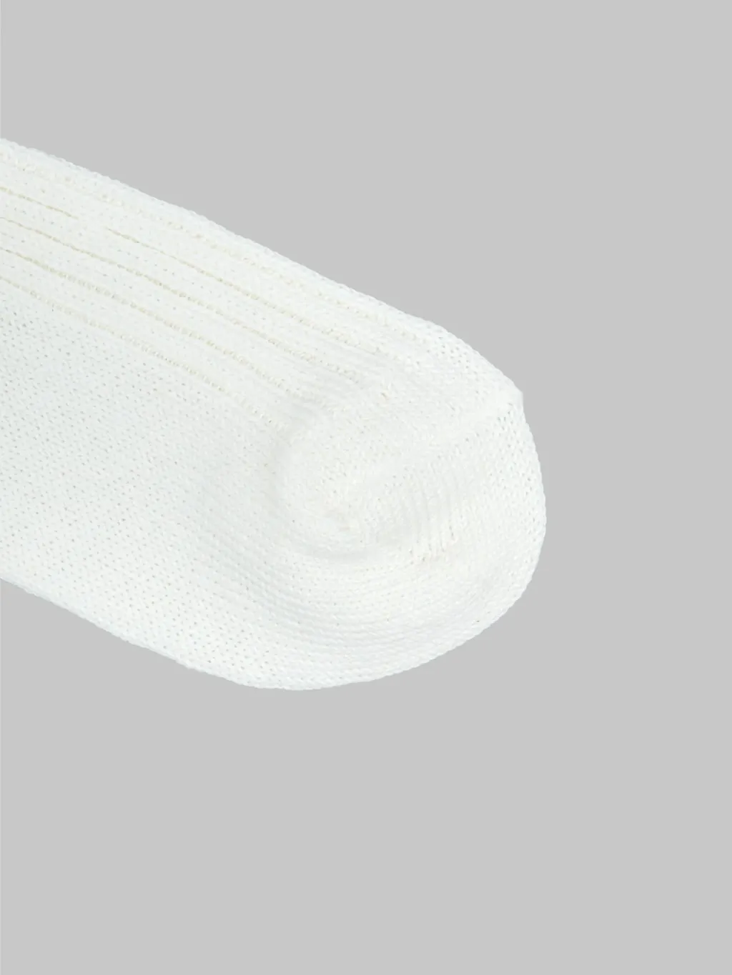 Nishiguchi Kutsushita Linen Ribbed Socks Off White