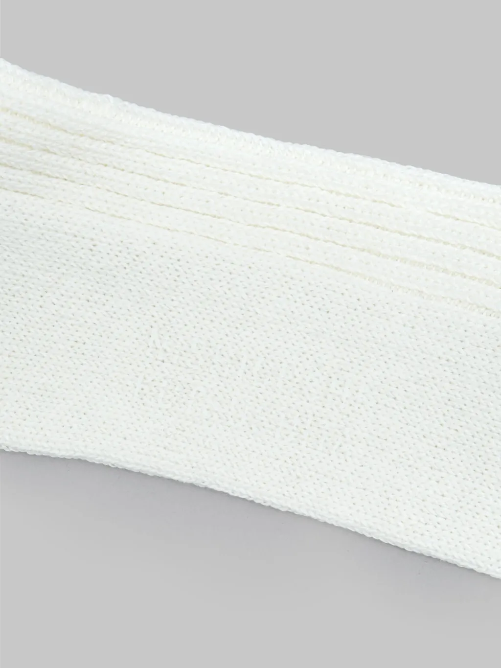 Nishiguchi Kutsushita Linen Ribbed Socks Off White