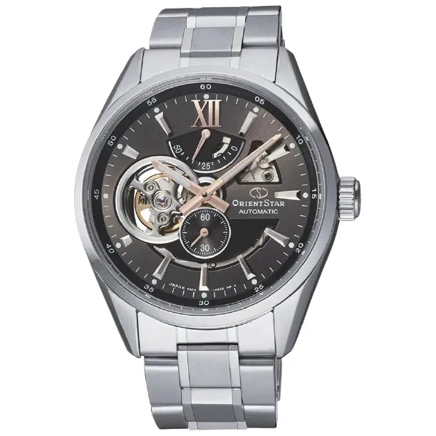 Orient Star Open Heart Men's Silver Watch RE-AV0004N00B