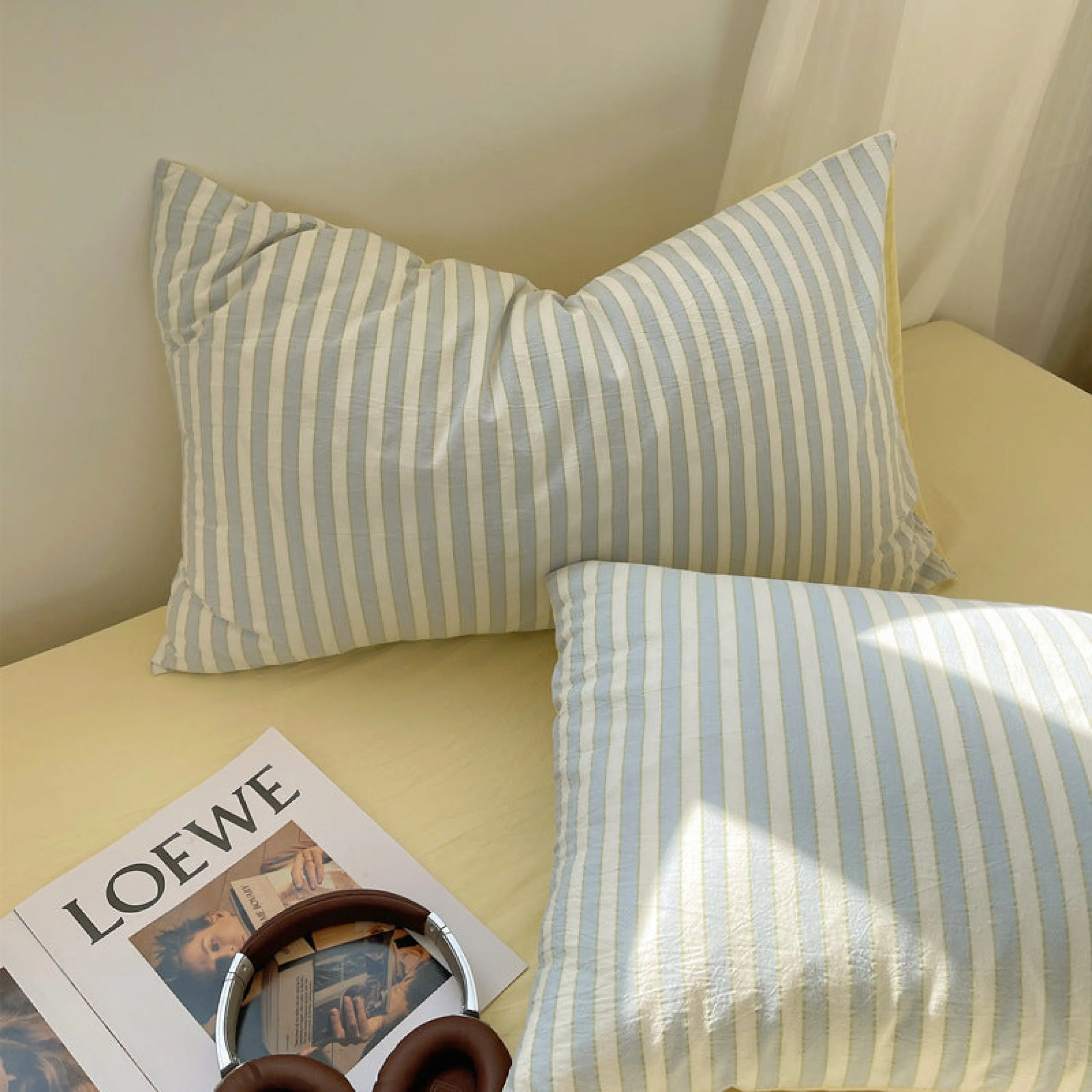 Pastel Candy Stripe Pillowcases (4 Colors)