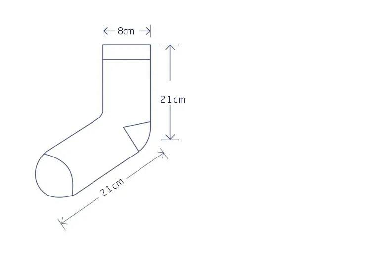 Plain 'X' Mark Socks