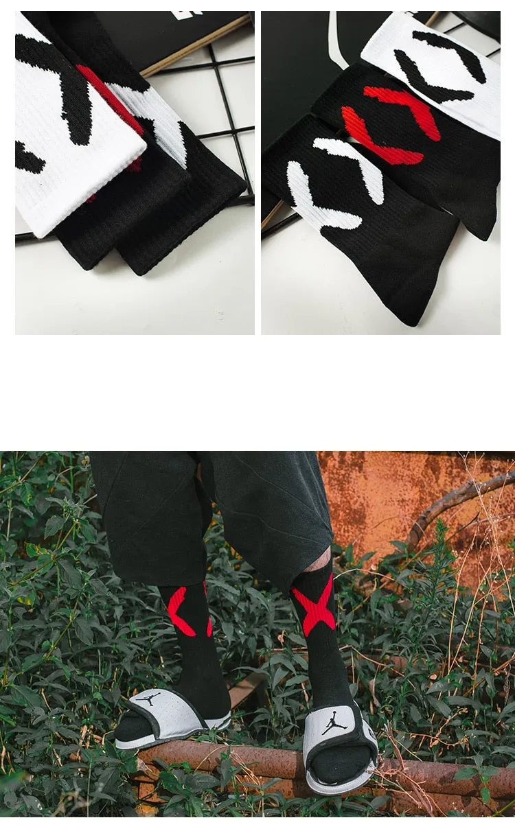 Plain 'X' Mark Socks