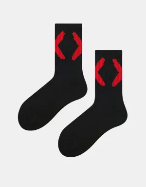 Plain 'X' Mark Socks