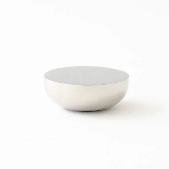 Polished Nickel "Bowl" Modern Round Cabinet Knob