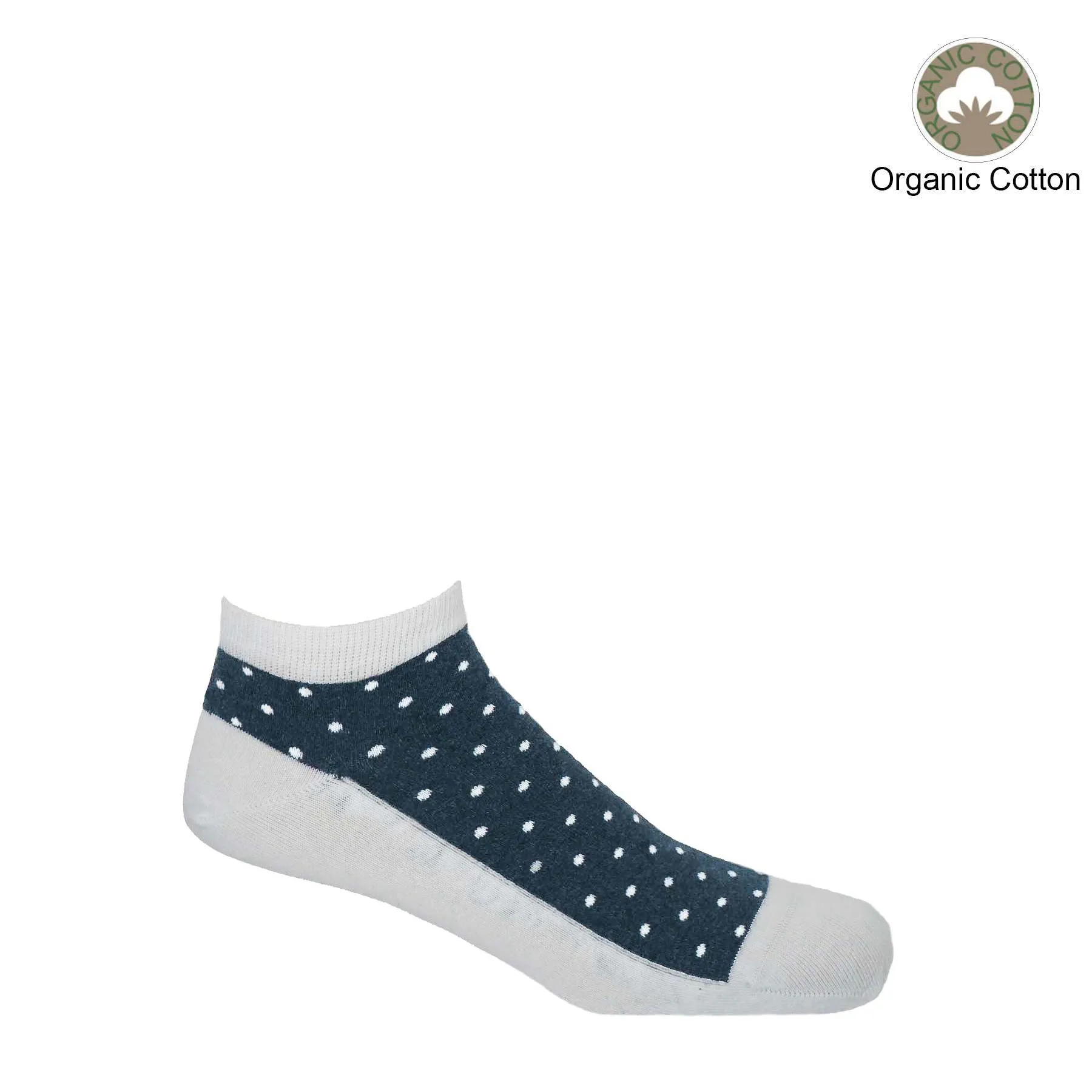 Polka Men's Organic Trainer Socks - White