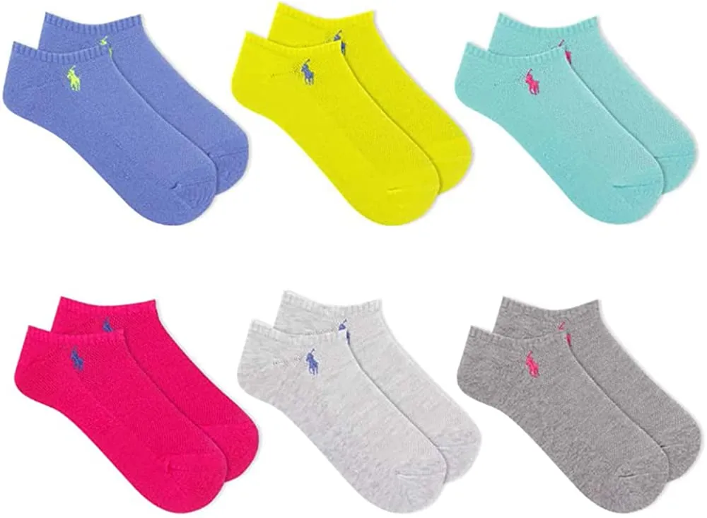 Polo Ralph Lauren Women's 6-Pack Athletic Low Cut Socks