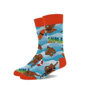 Prowler Gaywatch Bears Socks Orange Blue