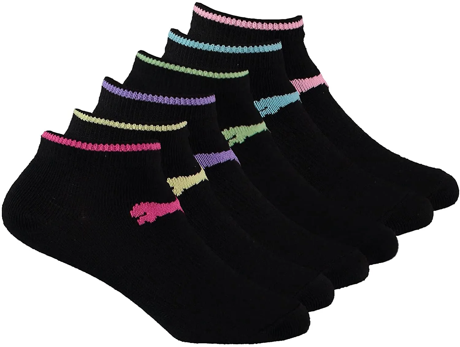 PUMA Kid's 6-Pack Low Cut Socks