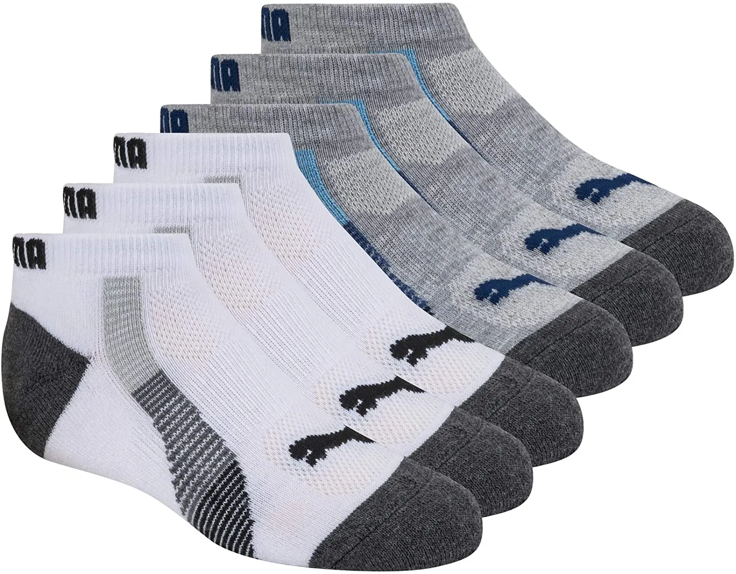 PUMA Kid's 6-Pack Low Cut Socks