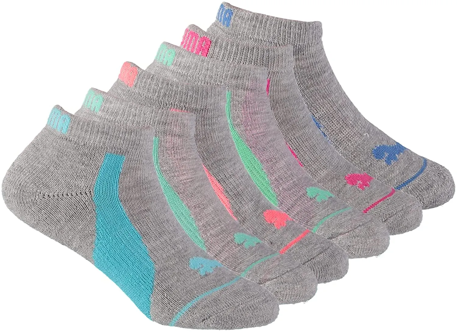 PUMA Kid's 6-Pack Low Cut Socks