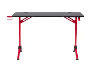 Red and Black Gaming Desk with LED Lights