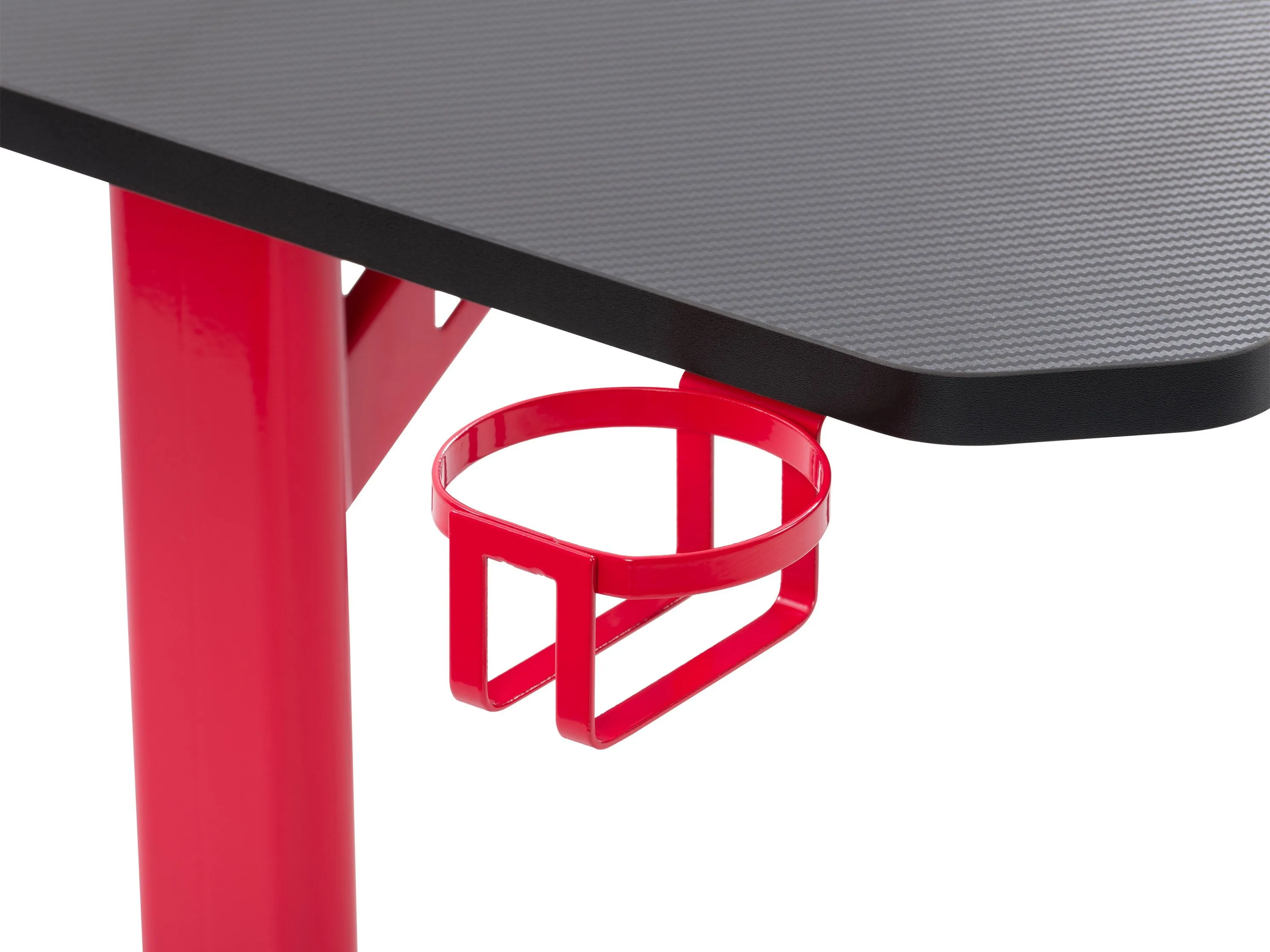 Red and Black Gaming Desk with LED Lights