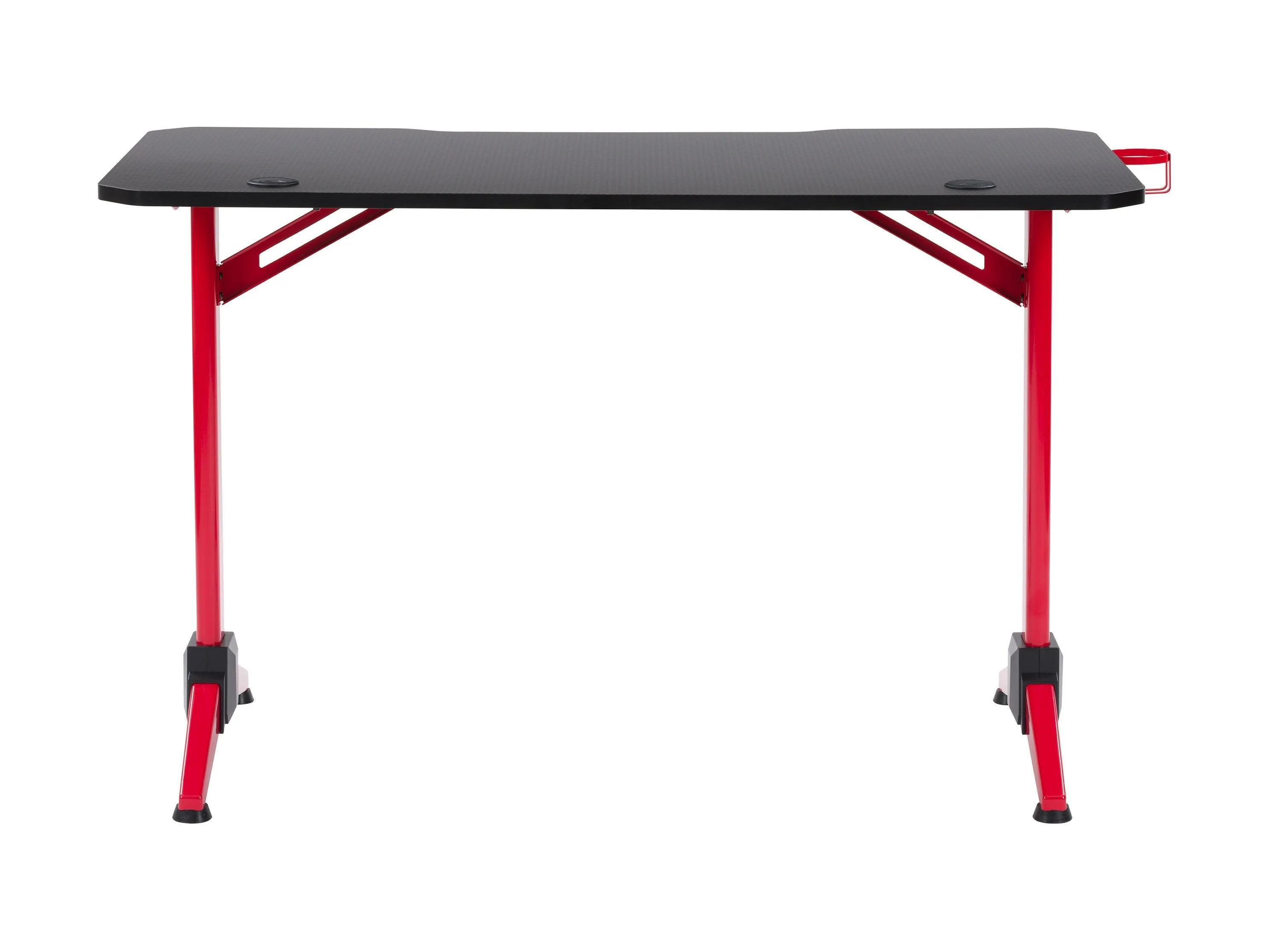 Red and Black Gaming Desk with LED Lights