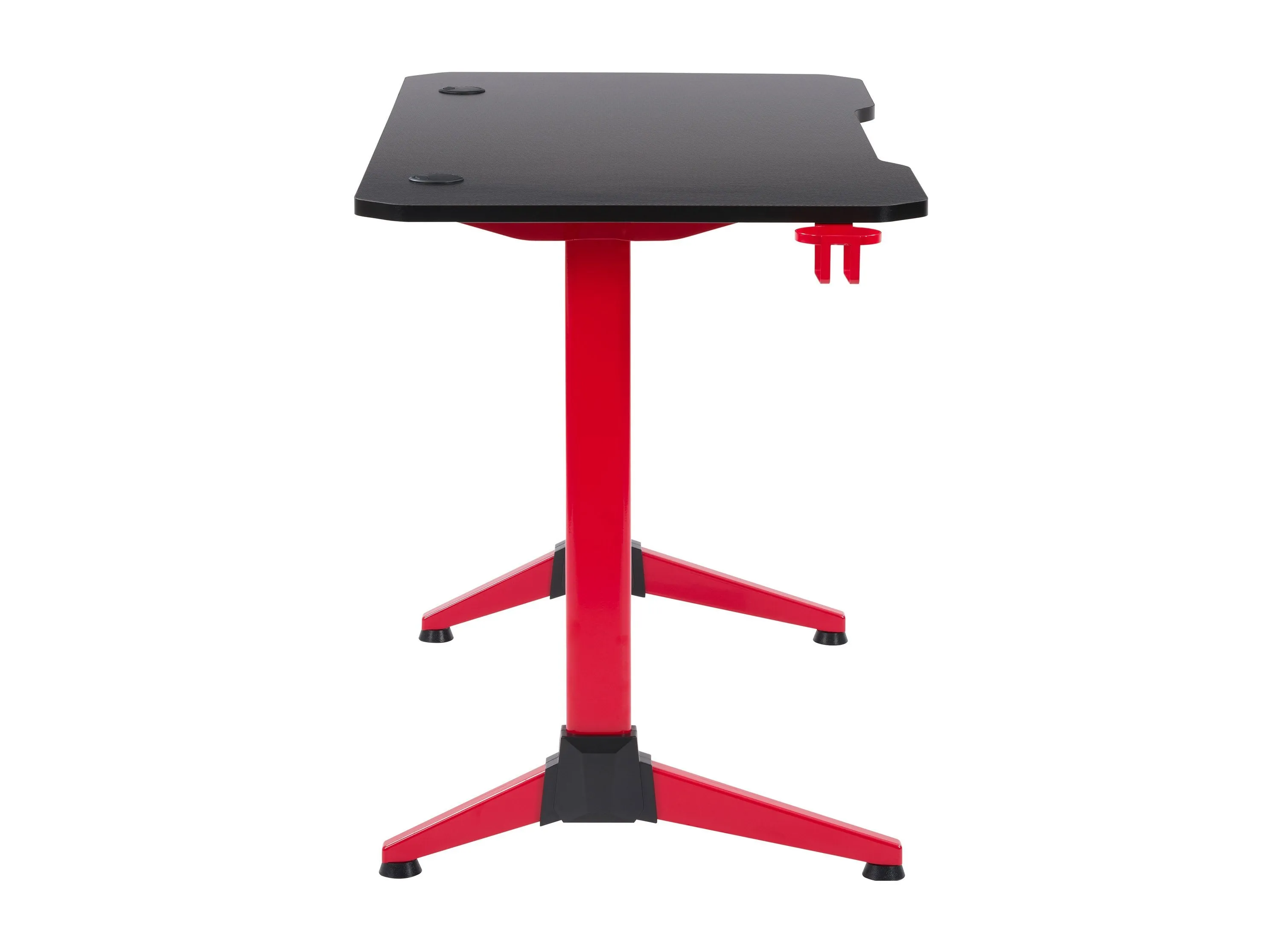 Red and Black Gaming Desk with LED Lights