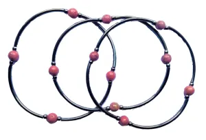 Rhodonite Skinny Bracelet Set