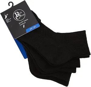 Rich Cotton Men's Multi-Pack Cotton Cushioned Athletic Ankle Socks - Performance Quarter Socks