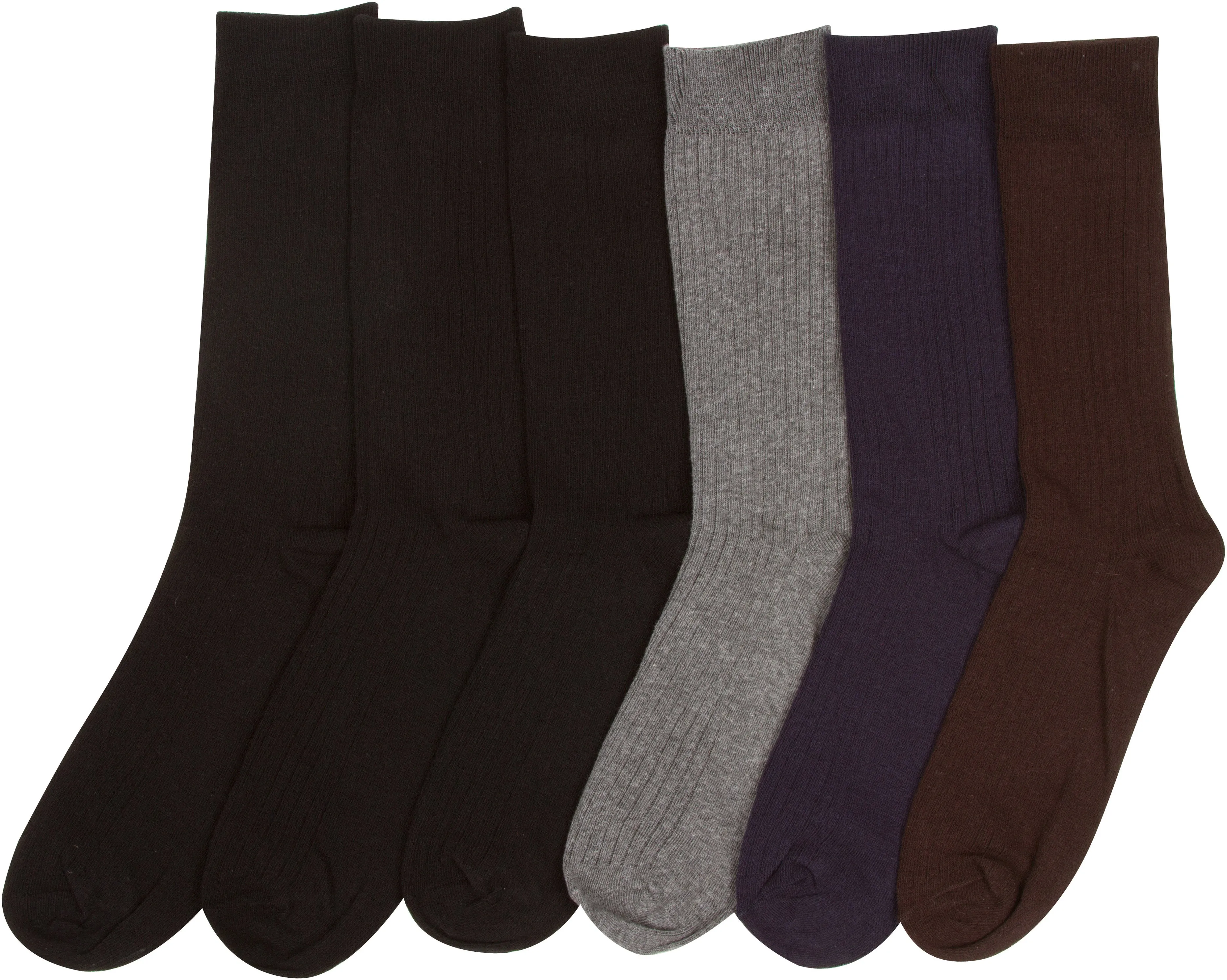 Sakkas Men's Cotton Blend Ribbed Dress Socks