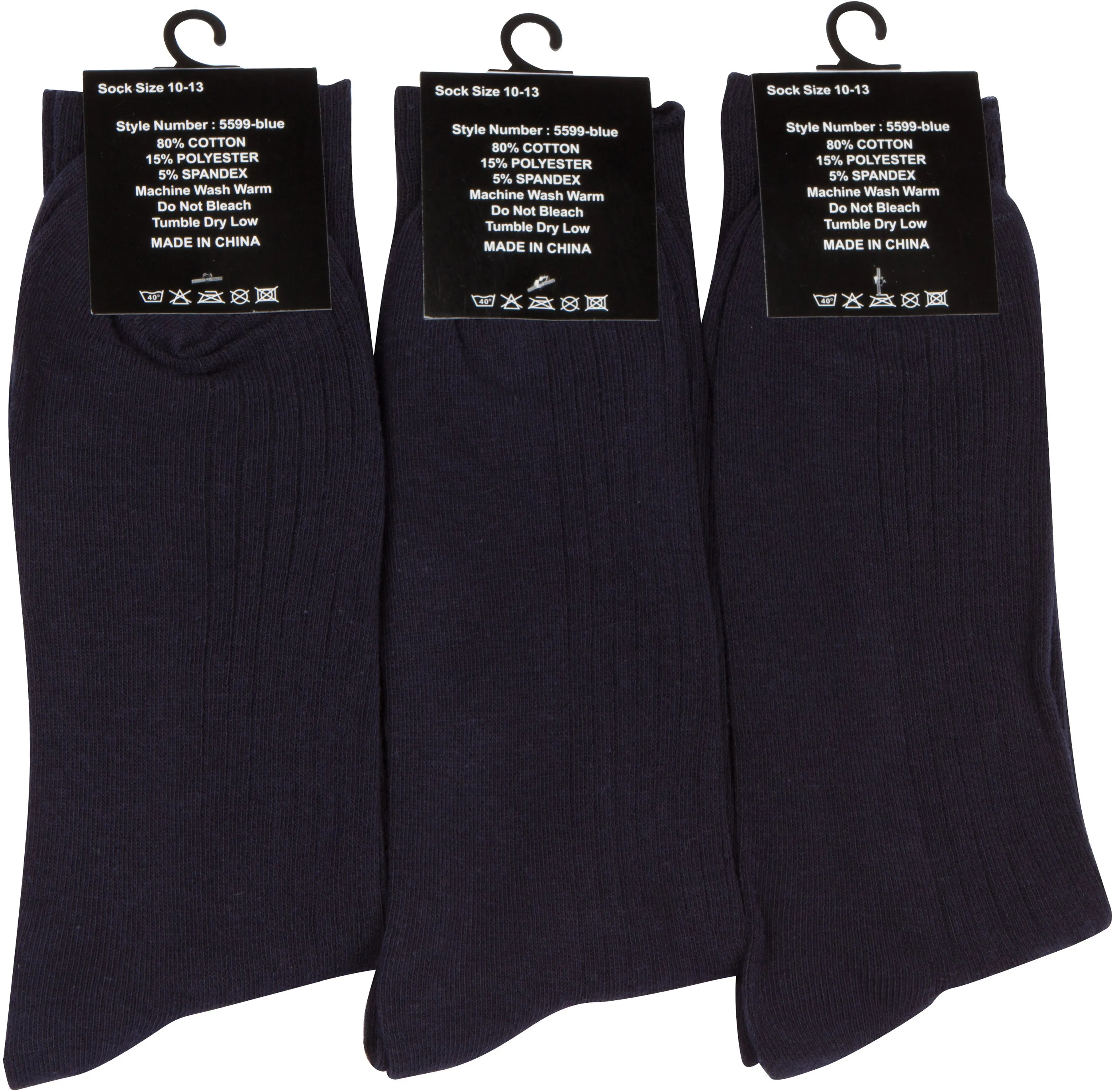 Sakkas Men's Cotton Blend Ribbed Dress Socks