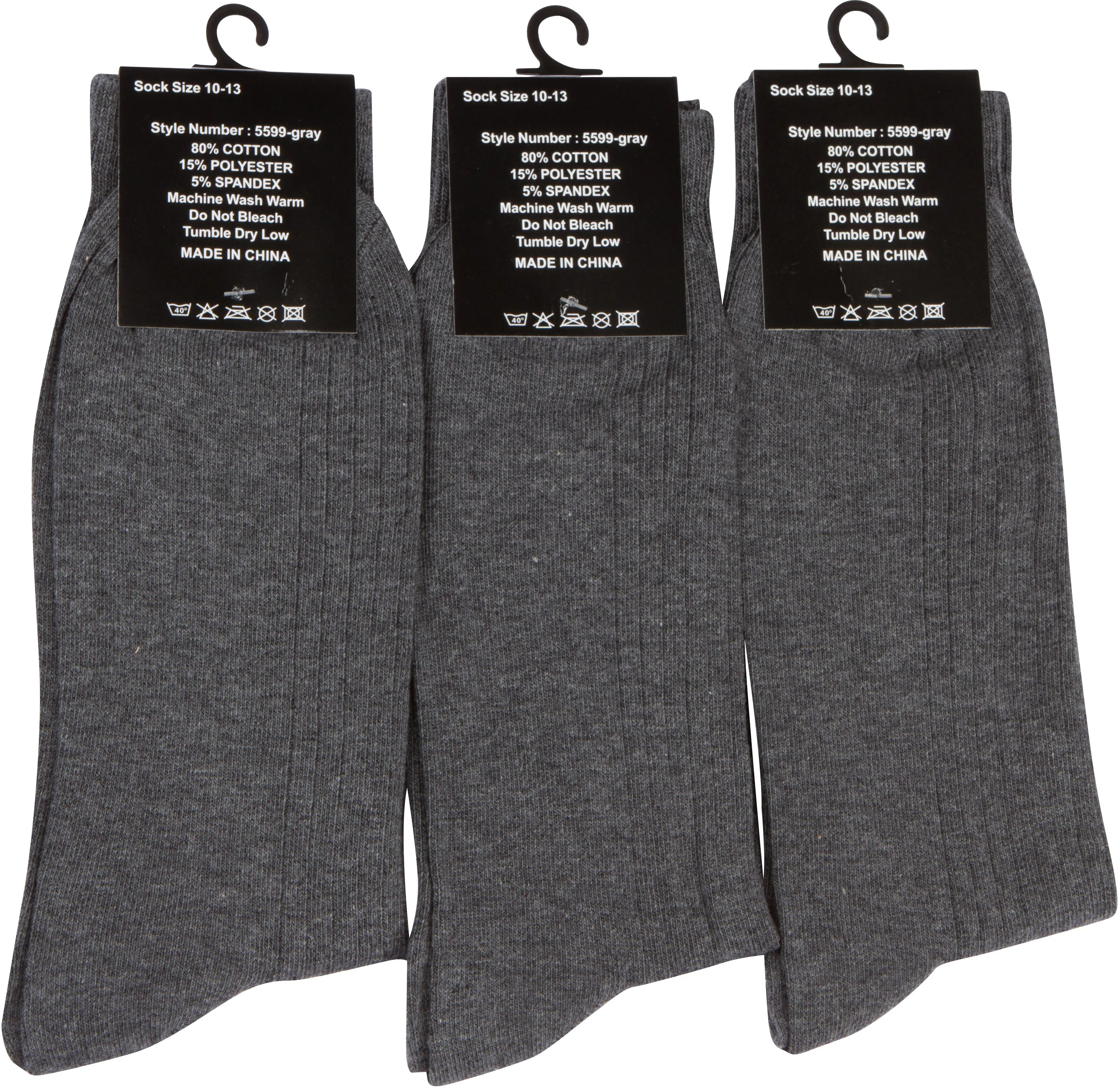 Sakkas Men's Cotton Blend Ribbed Dress Socks