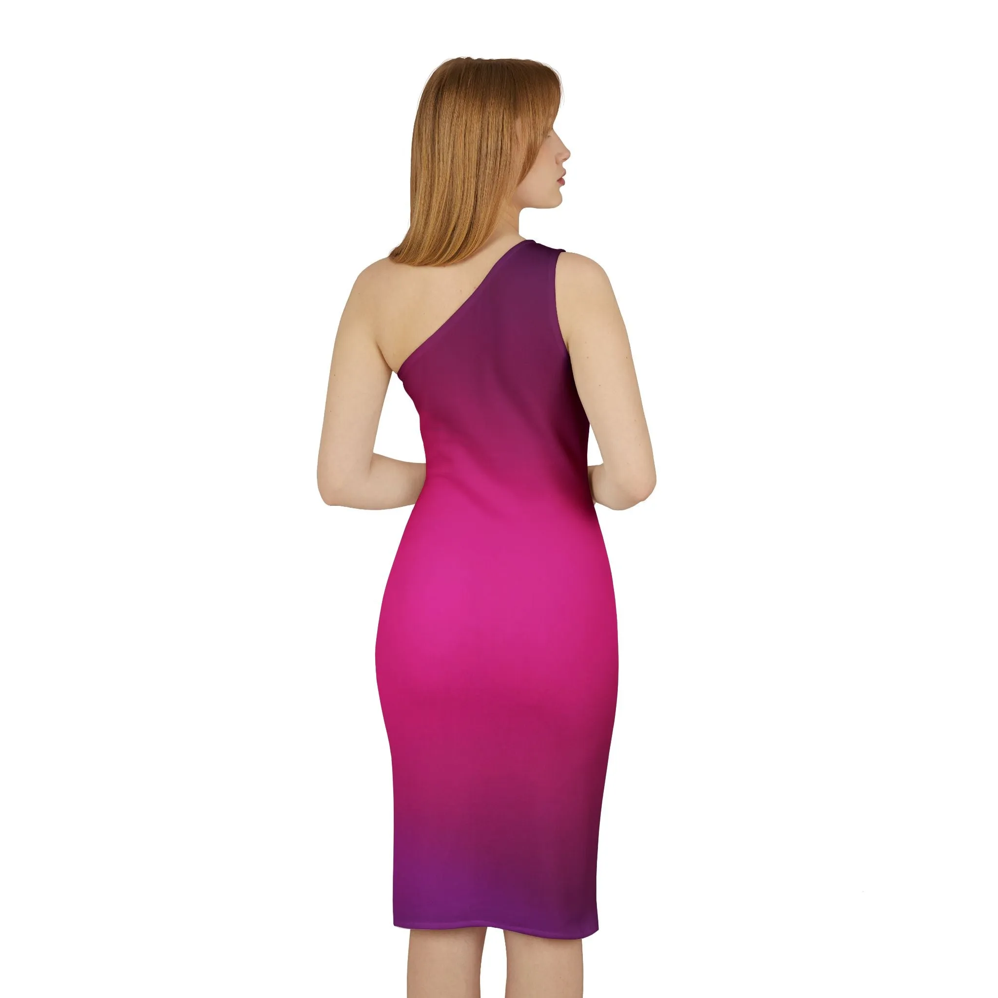 Shoulder Dress  Fuchsia, purple