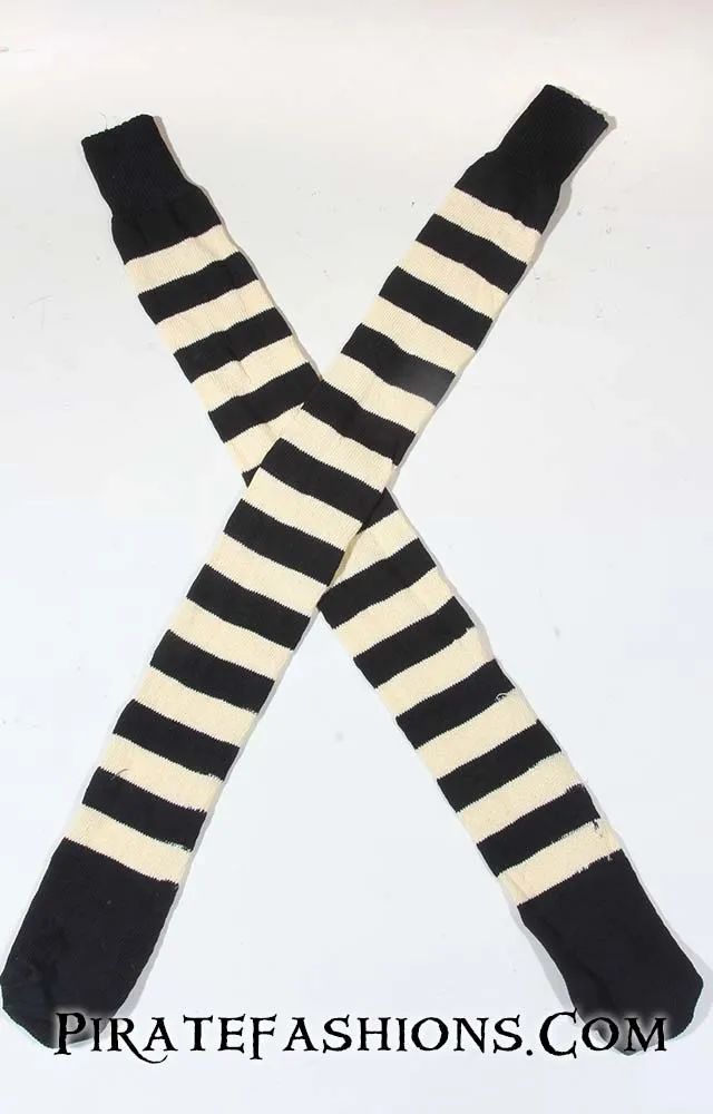 Striped Pirate Knee Socks