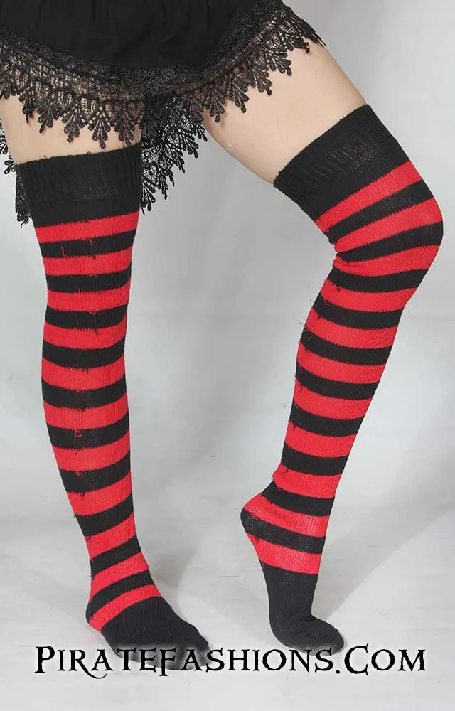 Striped Pirate Knee Socks