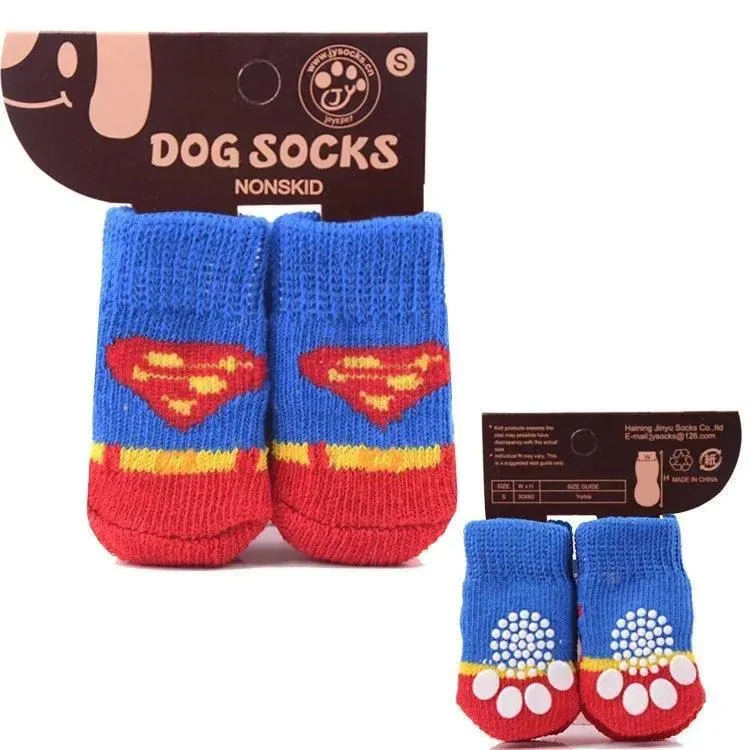 Teddy Christmas Shoes 4Pcs Cat Dog Socks