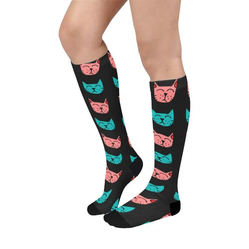 Toby Over The Calf Unisex Cat Socks Cat-themed Gift