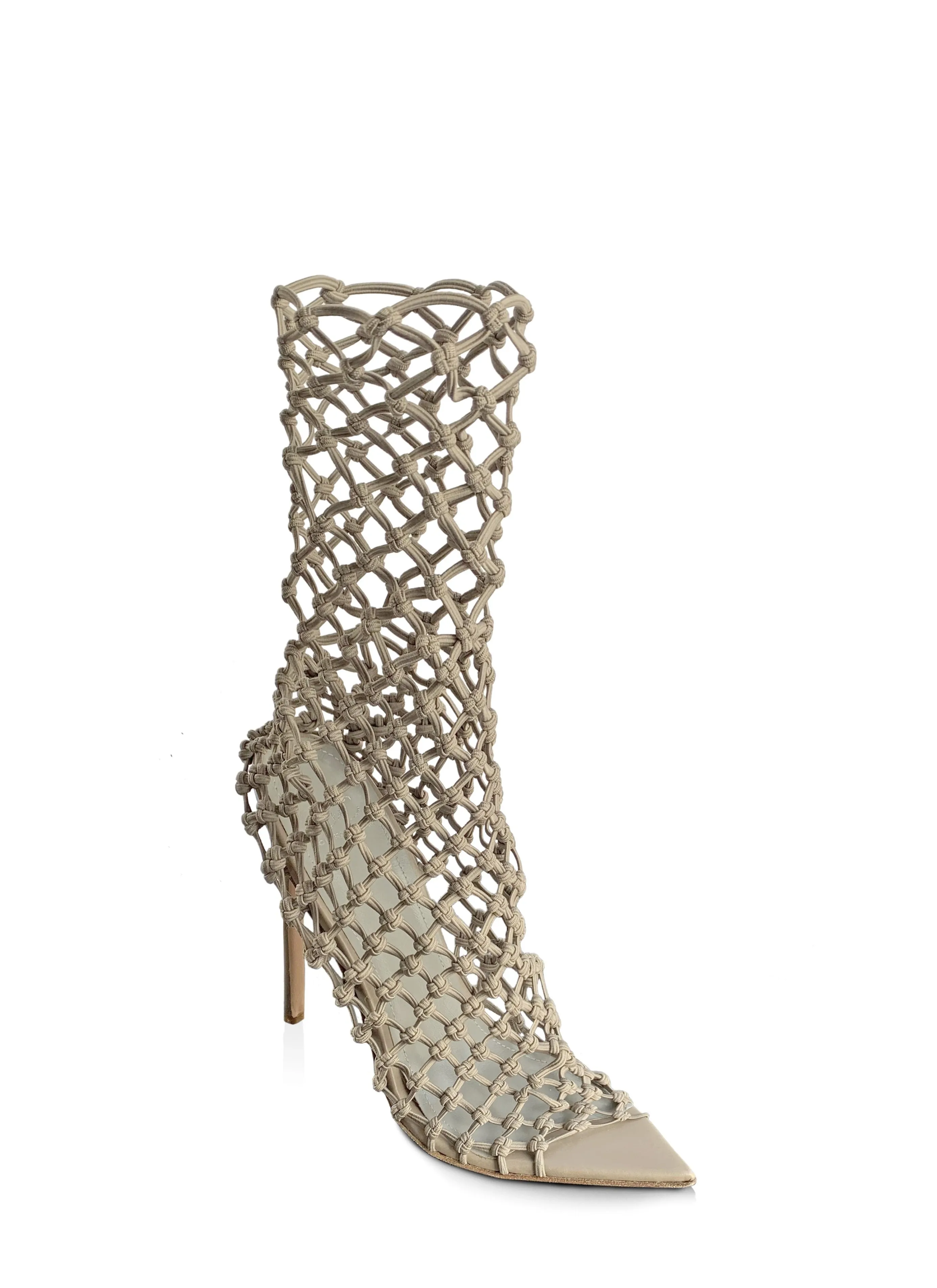 VELA 110 TAUPE NET SOCK SANDALS