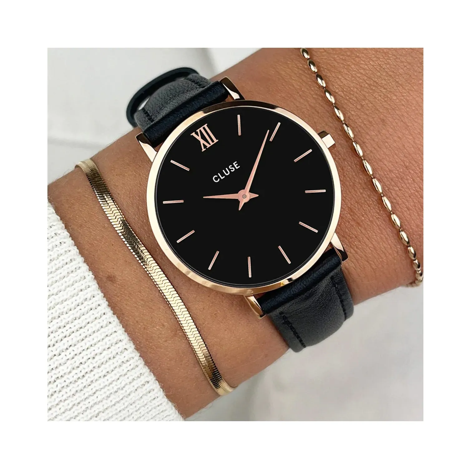 Watch Minuit Rose Gold - Black/Black