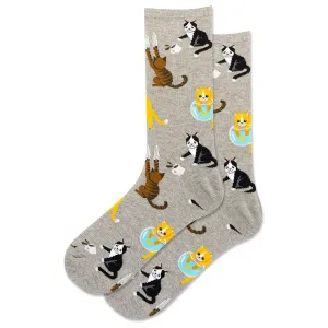 WOMEN'S BAD CATS CREW SOCK