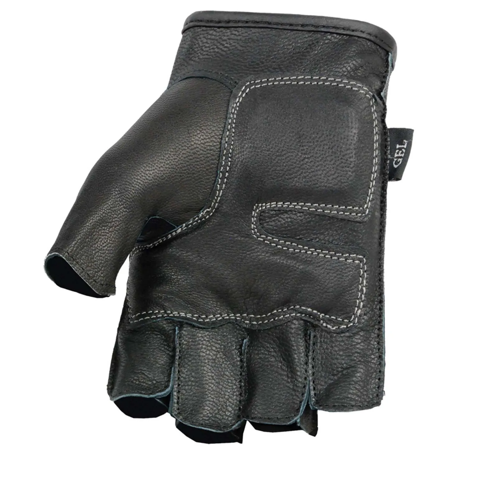 Xelement XG198 Men's Embroidered 'Flamed' Fingerless Black Motorcycle